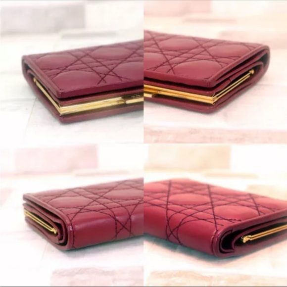 Lady Dior Cannage Kiss Lock Wallet EUC - Picture 5 of 8